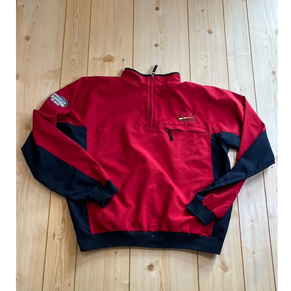 Cutter & Buck Mens St Louis Cardinals 2004 World Series‎ Quarter Zip Pullover L